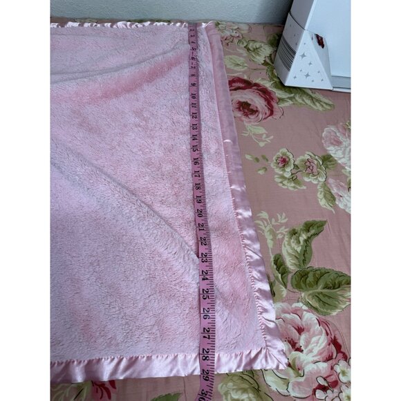 Cloud Island Pink White Polka Dot Bunny Satin Lg  Baby Security Blanket Gift HTF - Picture 9 of 14
